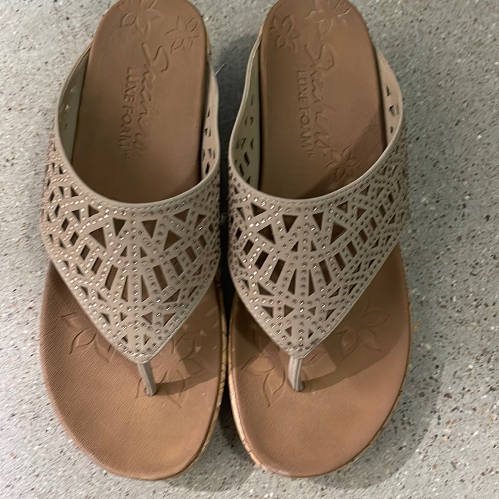 Skechers Cali Beverlee Wedge Sandals 8.5